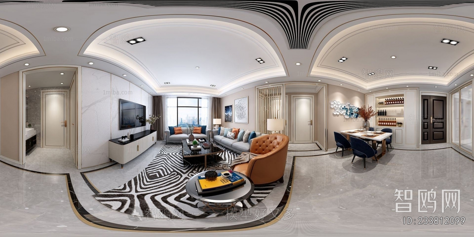 New Chinese Style A Living Room