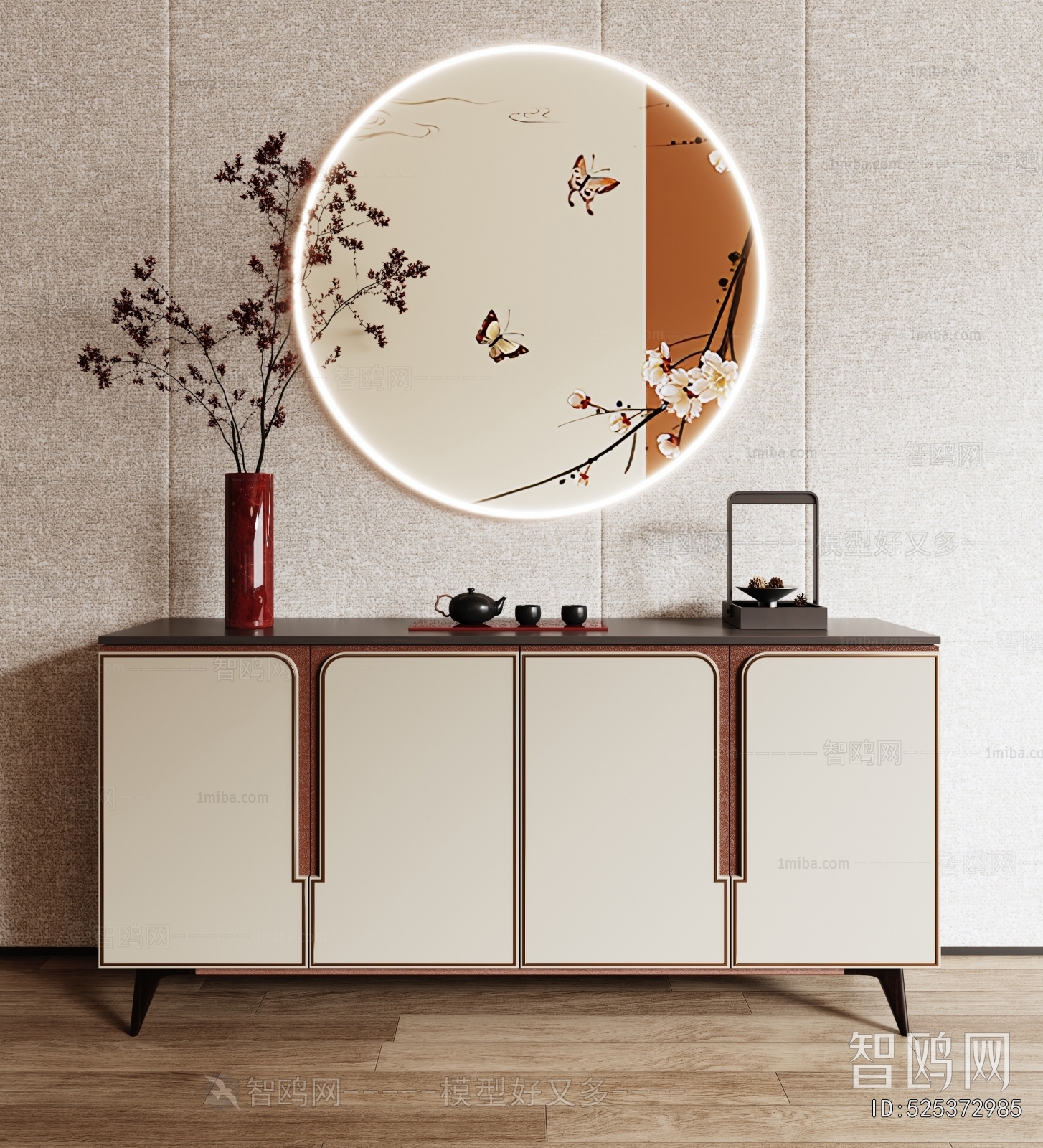 New Chinese Style Entrance Cabinet