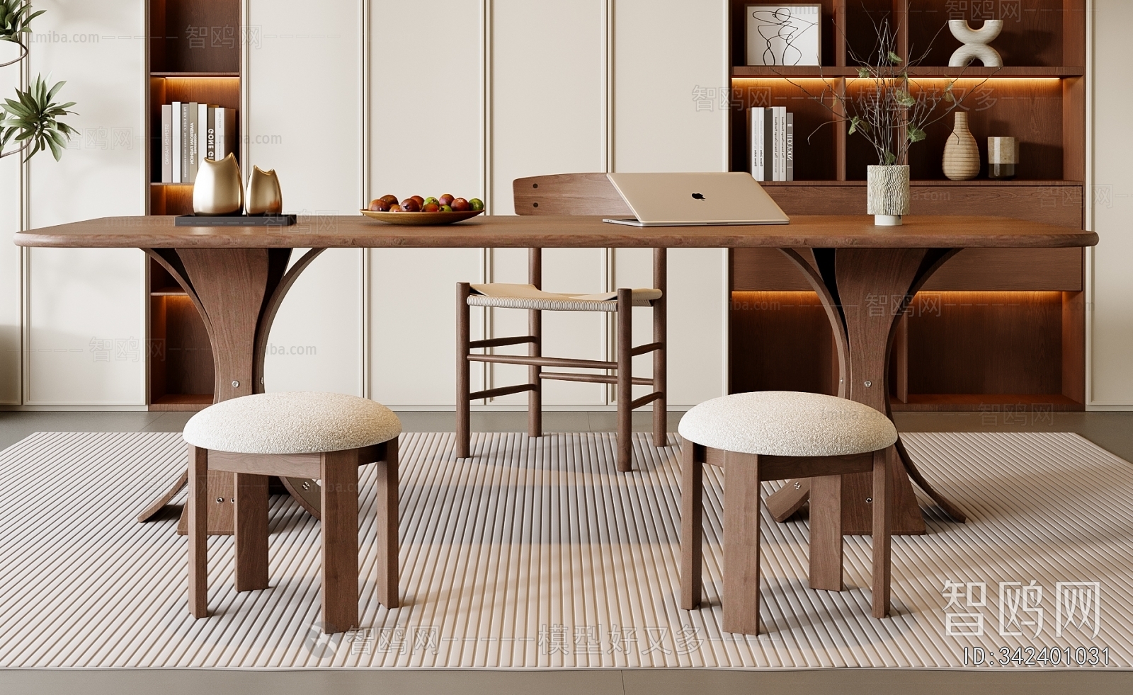 French Style Computer Desk And Chair