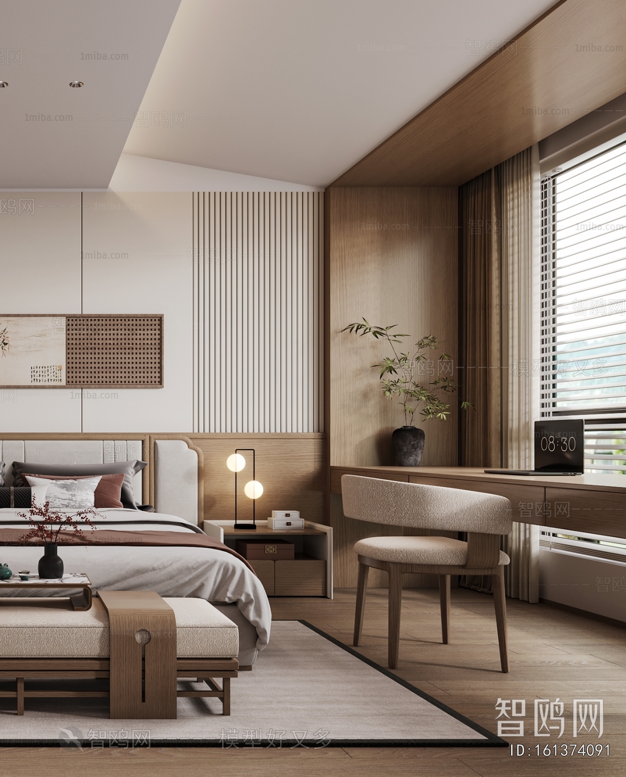 New Chinese Style Bedroom