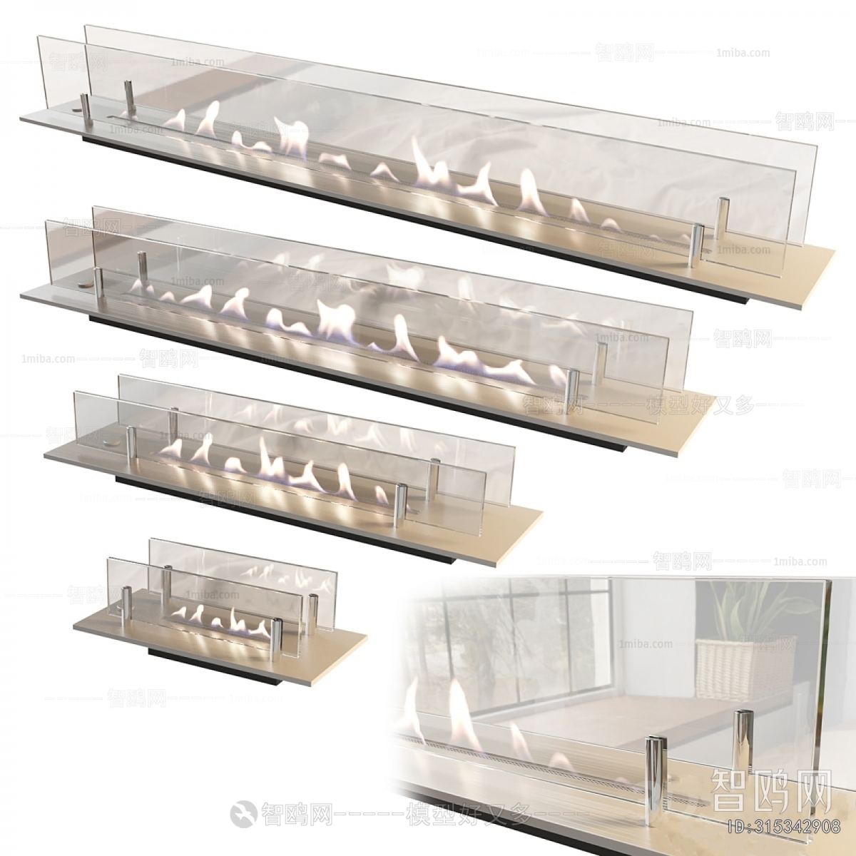 Modern Electronic Fireplace