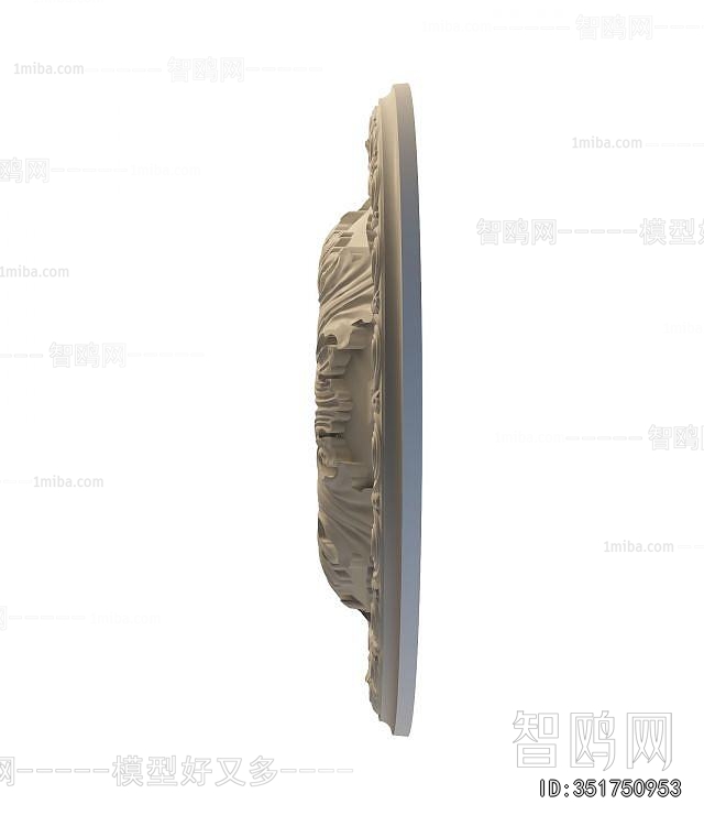 European Style Plaster Carved Top Plate