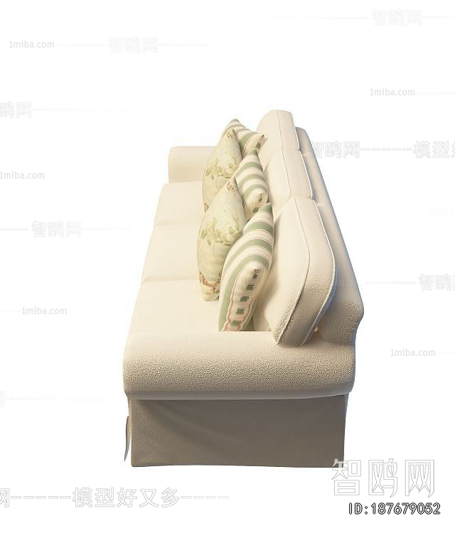 Simple European Style Three-seat Sofa