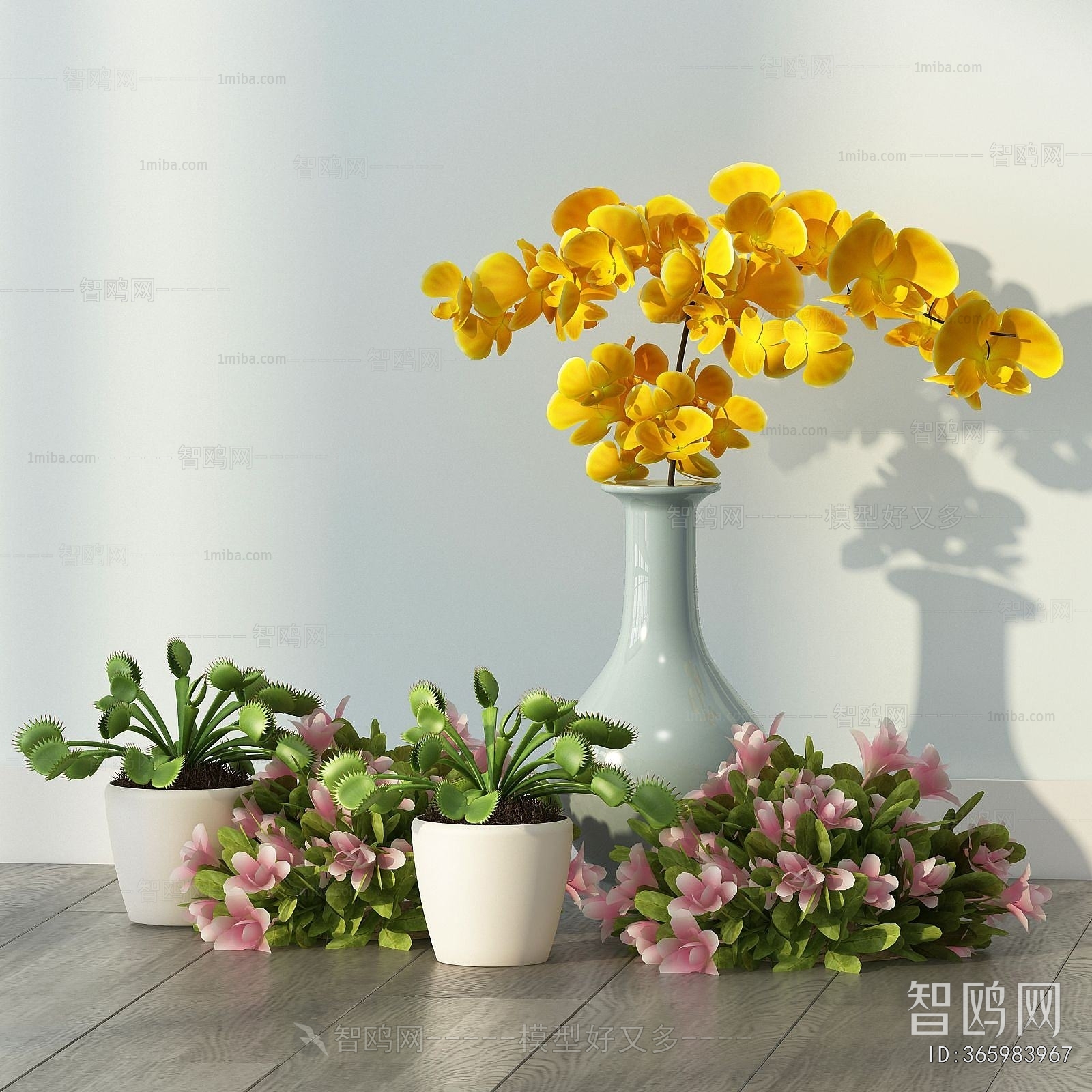 Modern Potted Green Plant