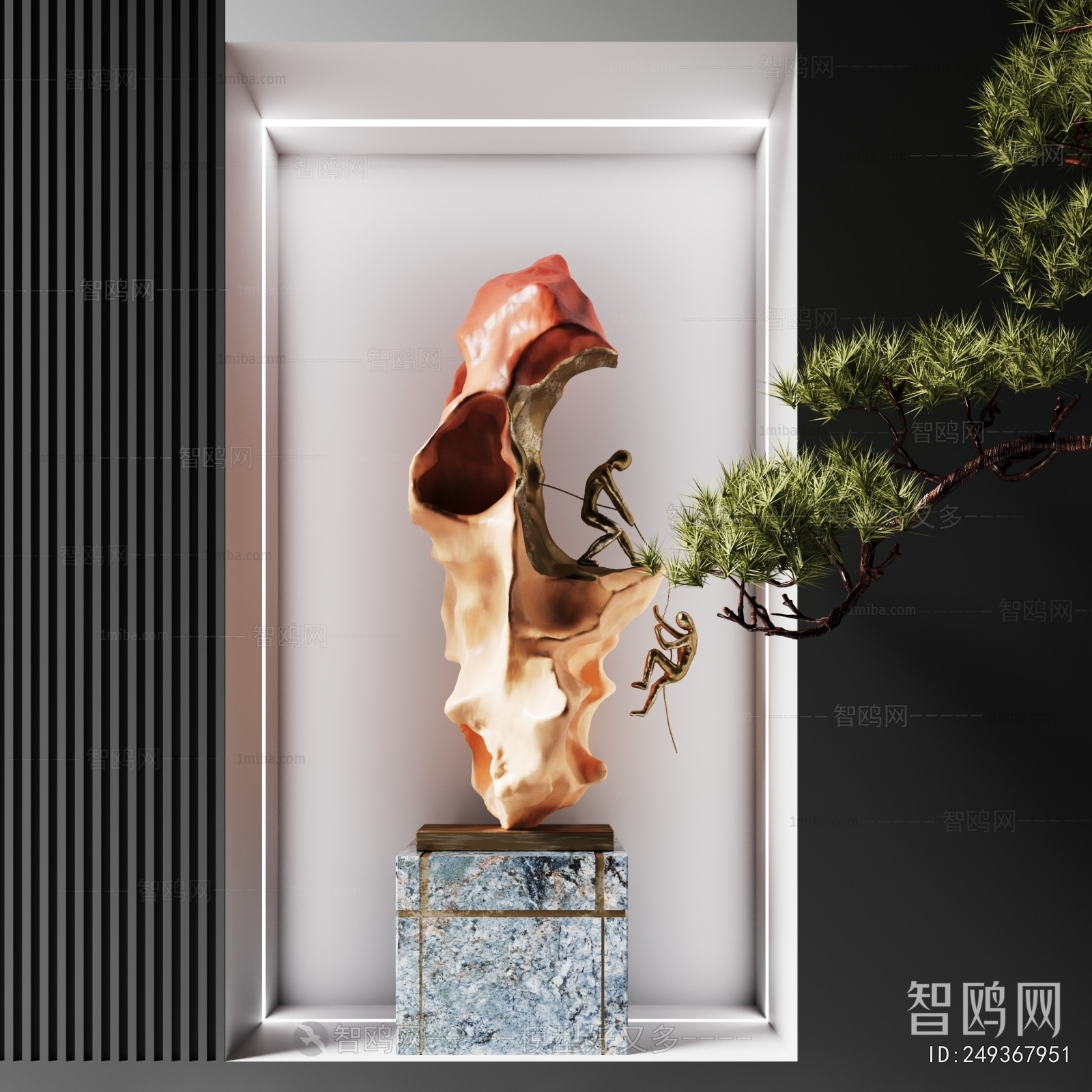 现代工艺品雕塑装置