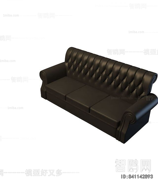 Simple European Style Three-seat Sofa