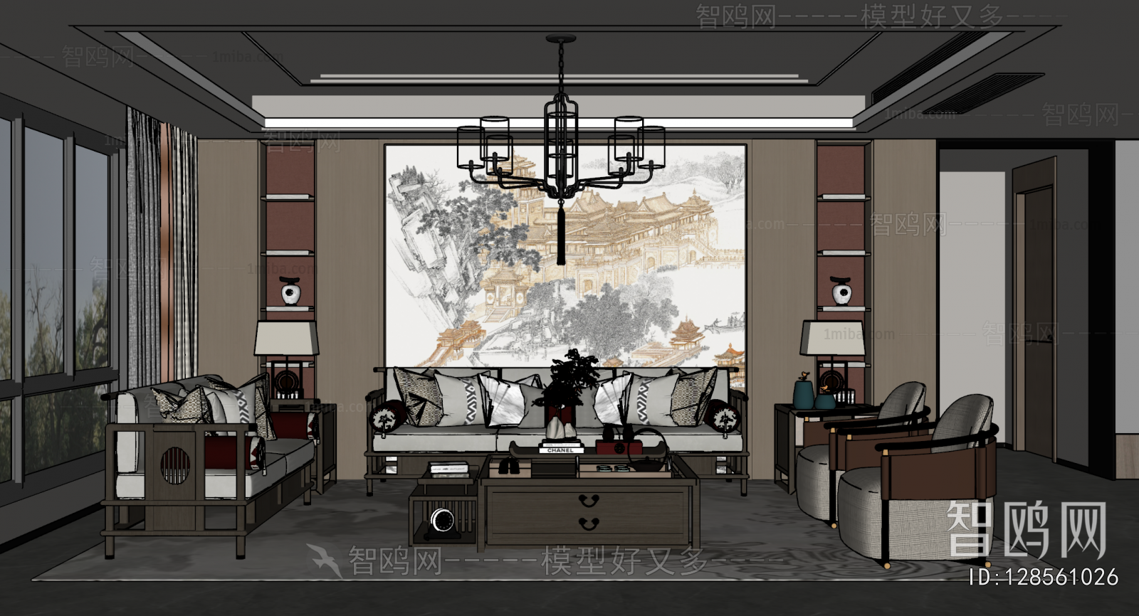 New Chinese Style A Living Room