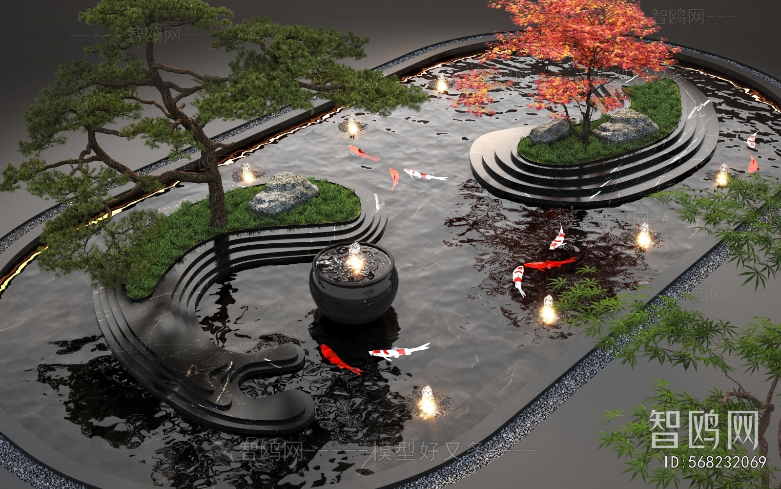 Modern Rockery Waterscape