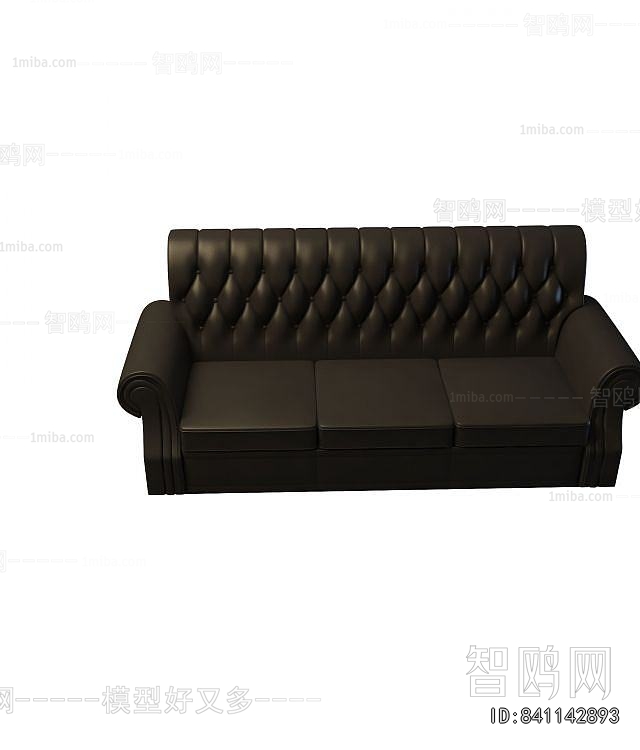 Simple European Style Three-seat Sofa