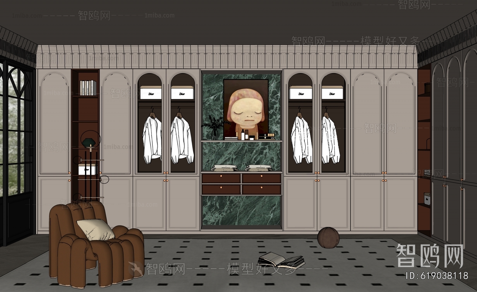 French Style Clothes Storage Area