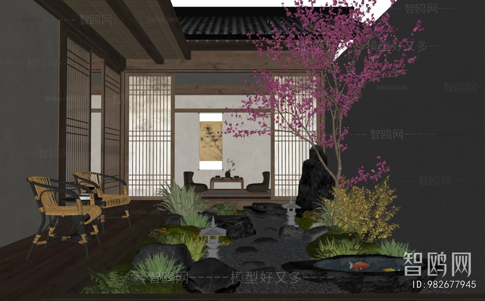 New Chinese Style Courtyard/landscape