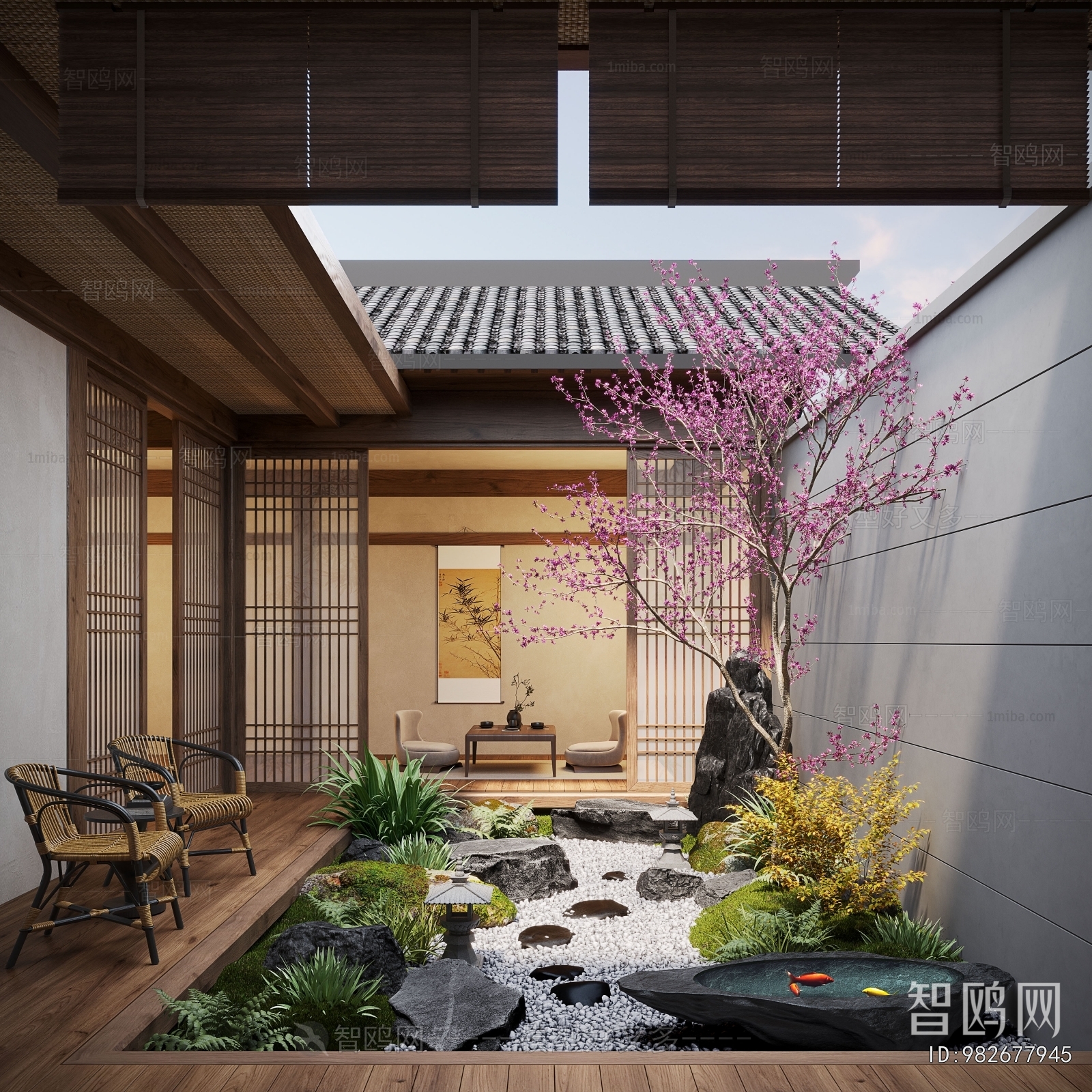 New Chinese Style Courtyard/landscape