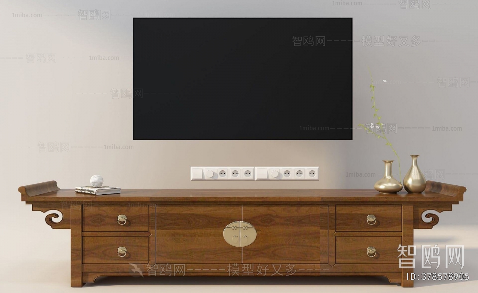 New Chinese Style TV Cabinet