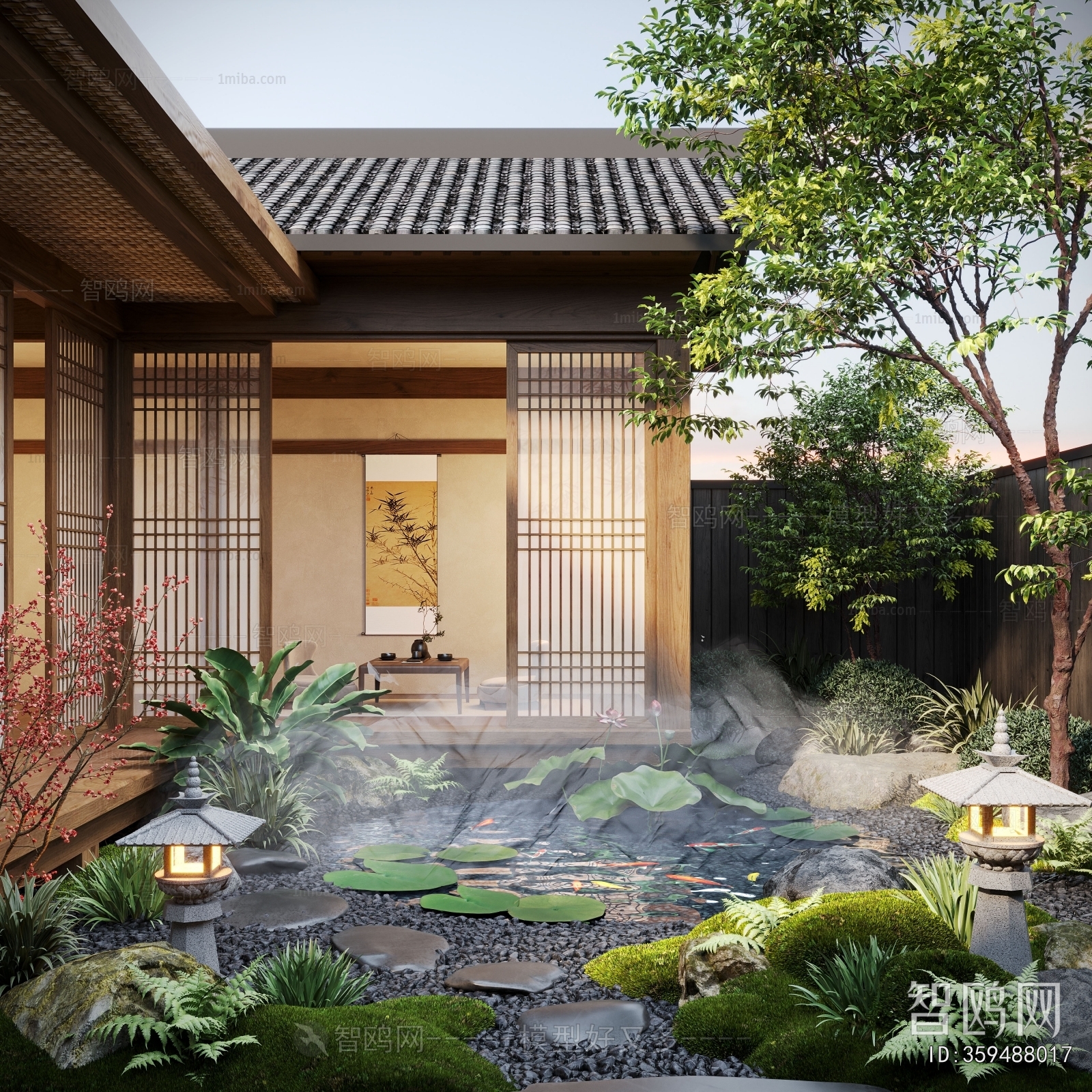 New Chinese Style Courtyard/landscape