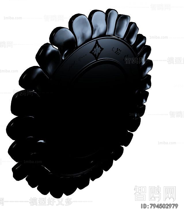 European Style Plaster Carved Top Plate