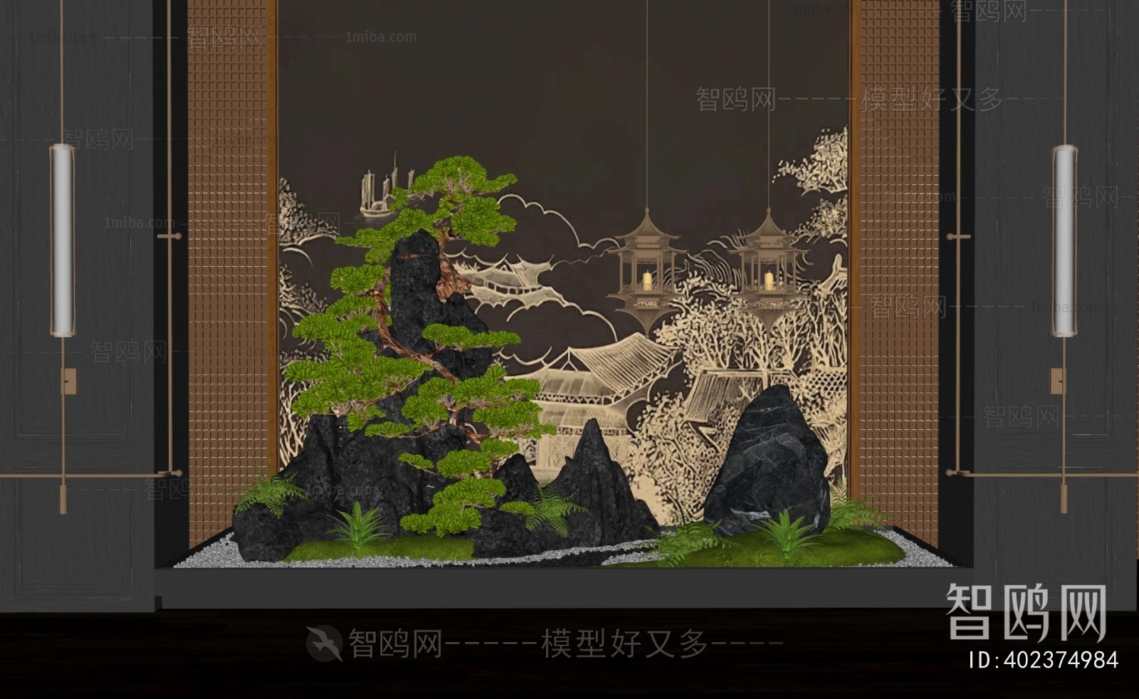 New Chinese Style Plant Landscaping