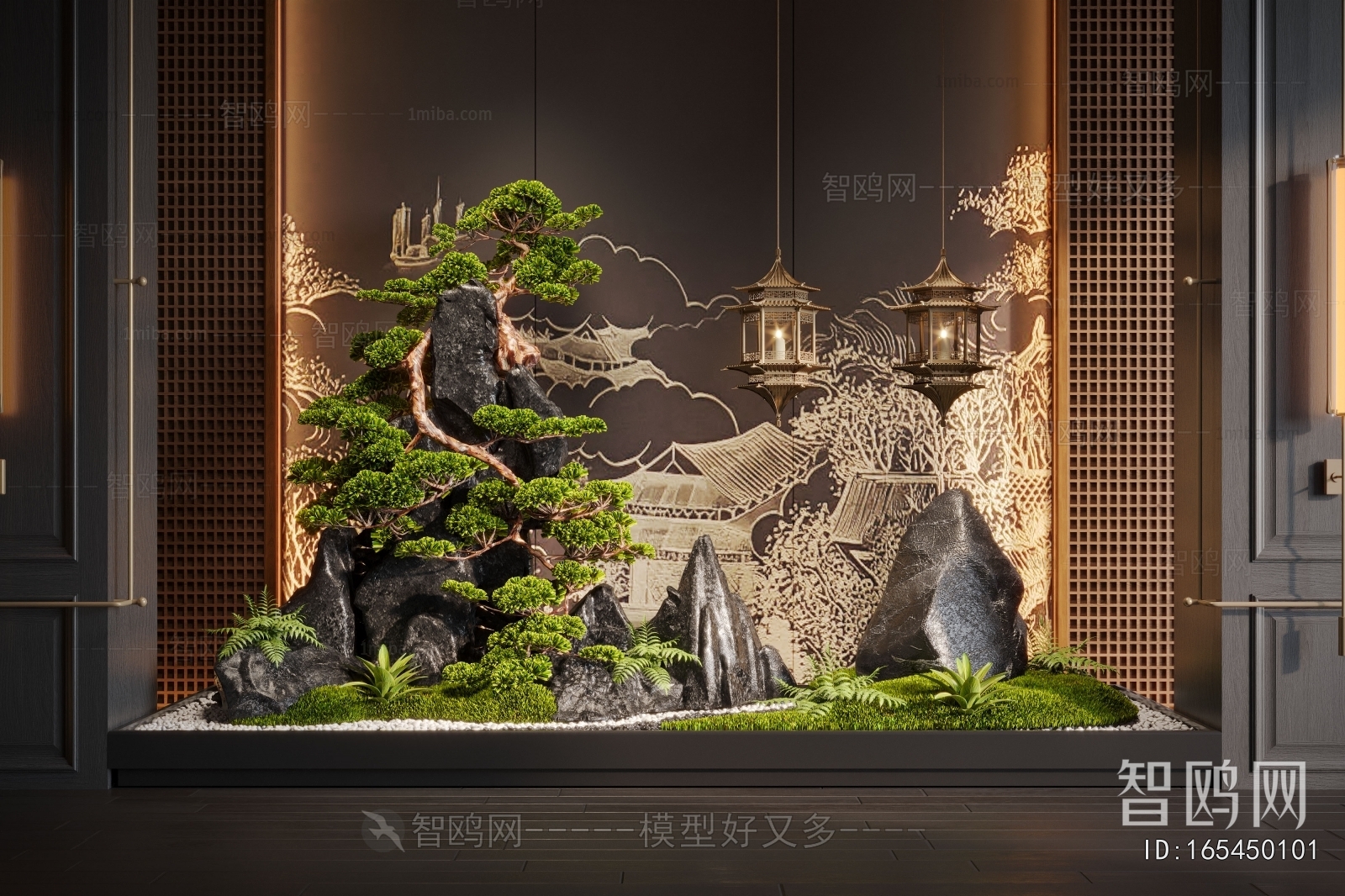 New Chinese Style Plant Landscaping