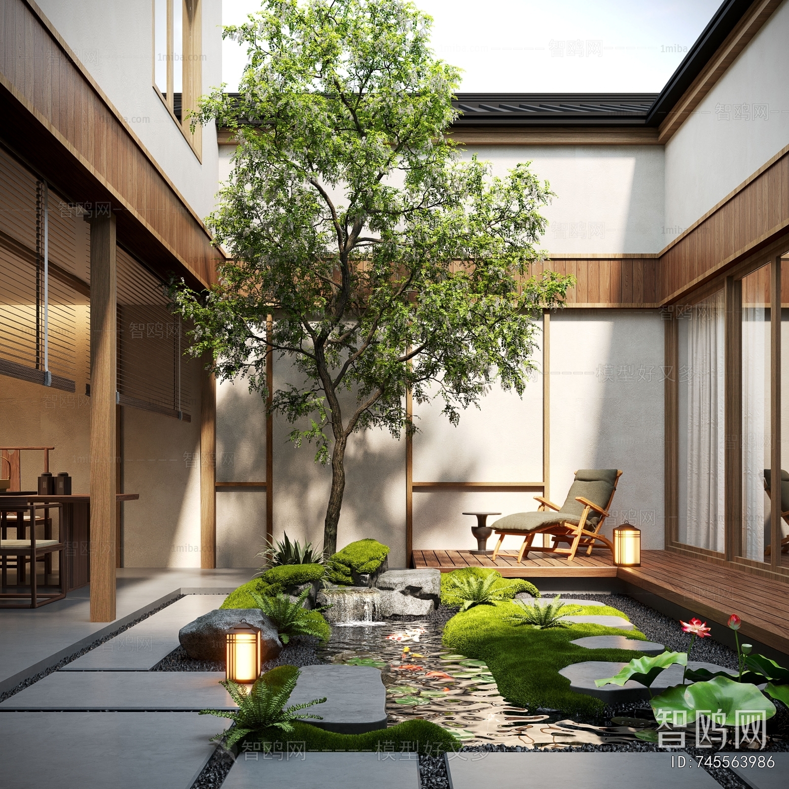 New Chinese Style Courtyard/landscape