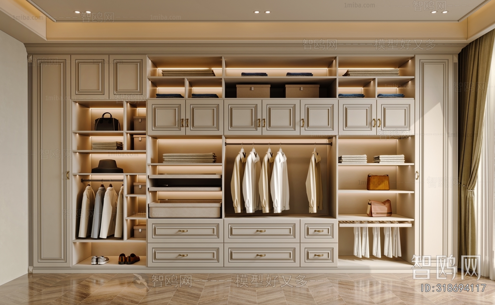 French Style Clothes Storage Area