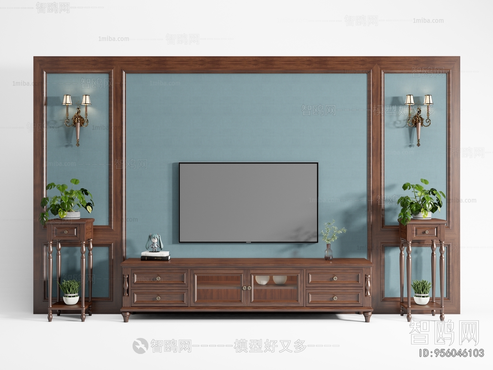 New Chinese Style TV Wall