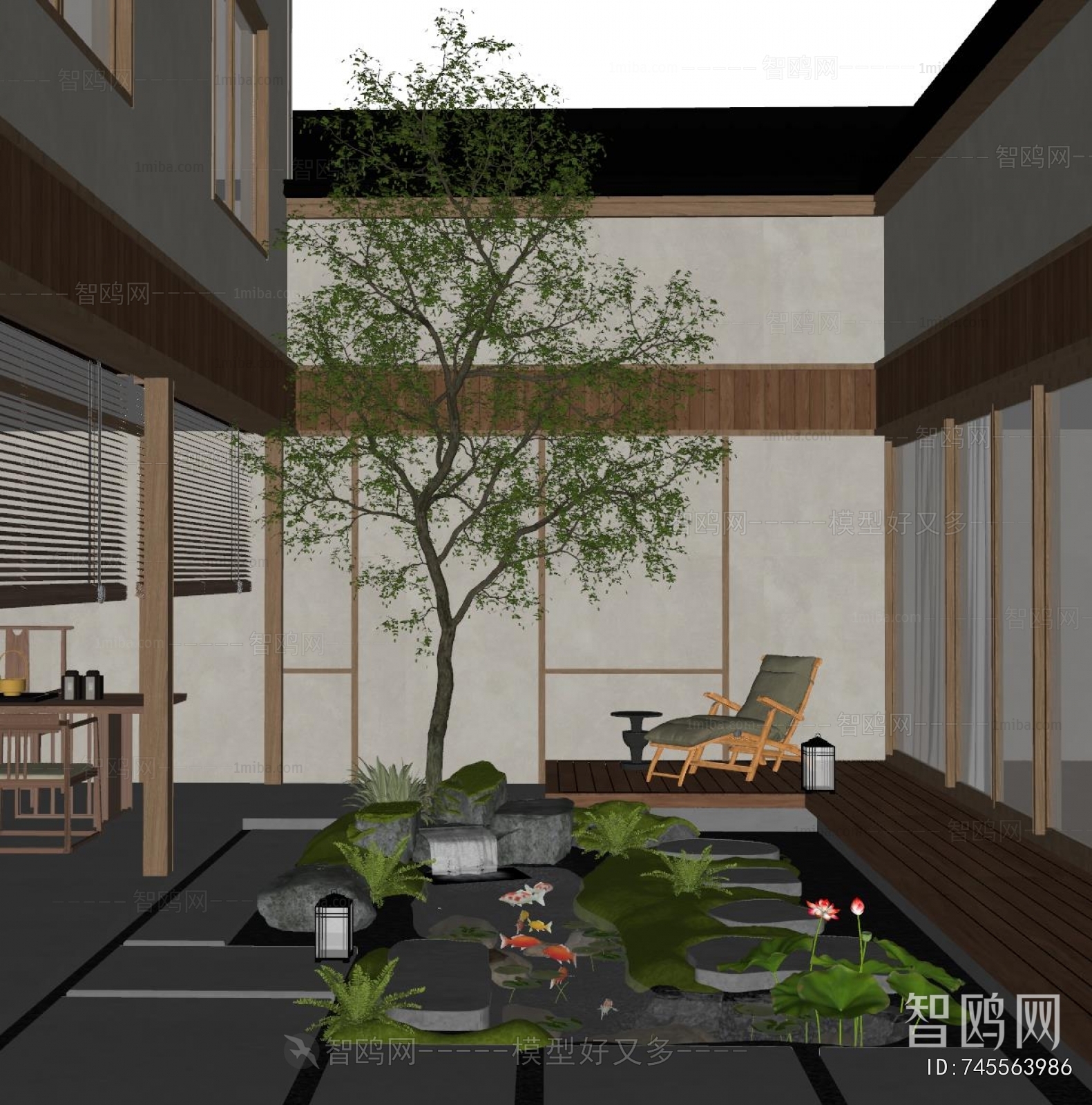 New Chinese Style Courtyard/landscape