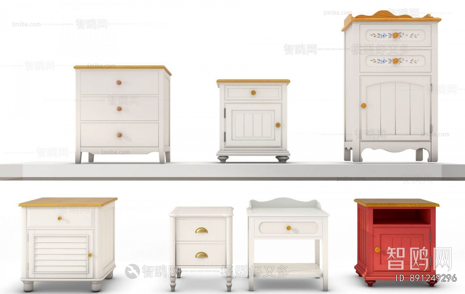 European Style Bedside Cupboard