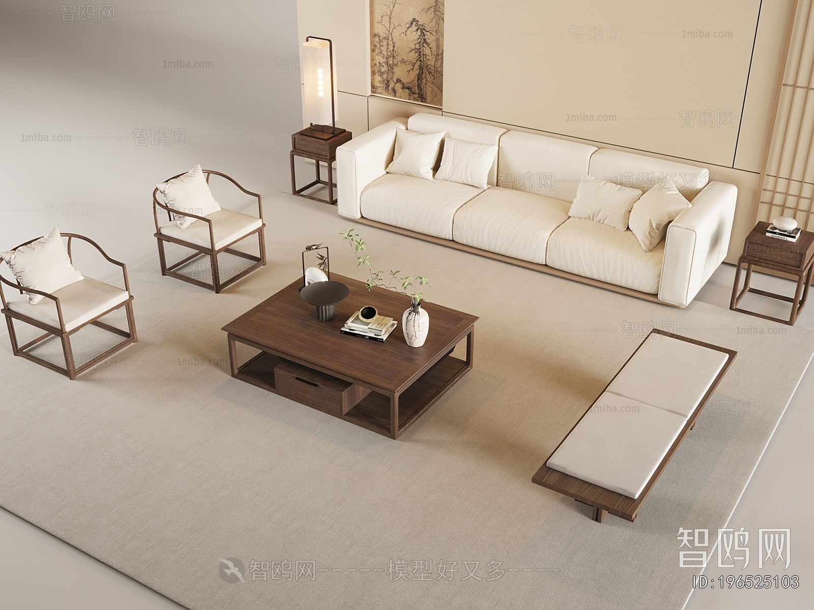New Chinese Style Sofa Combination