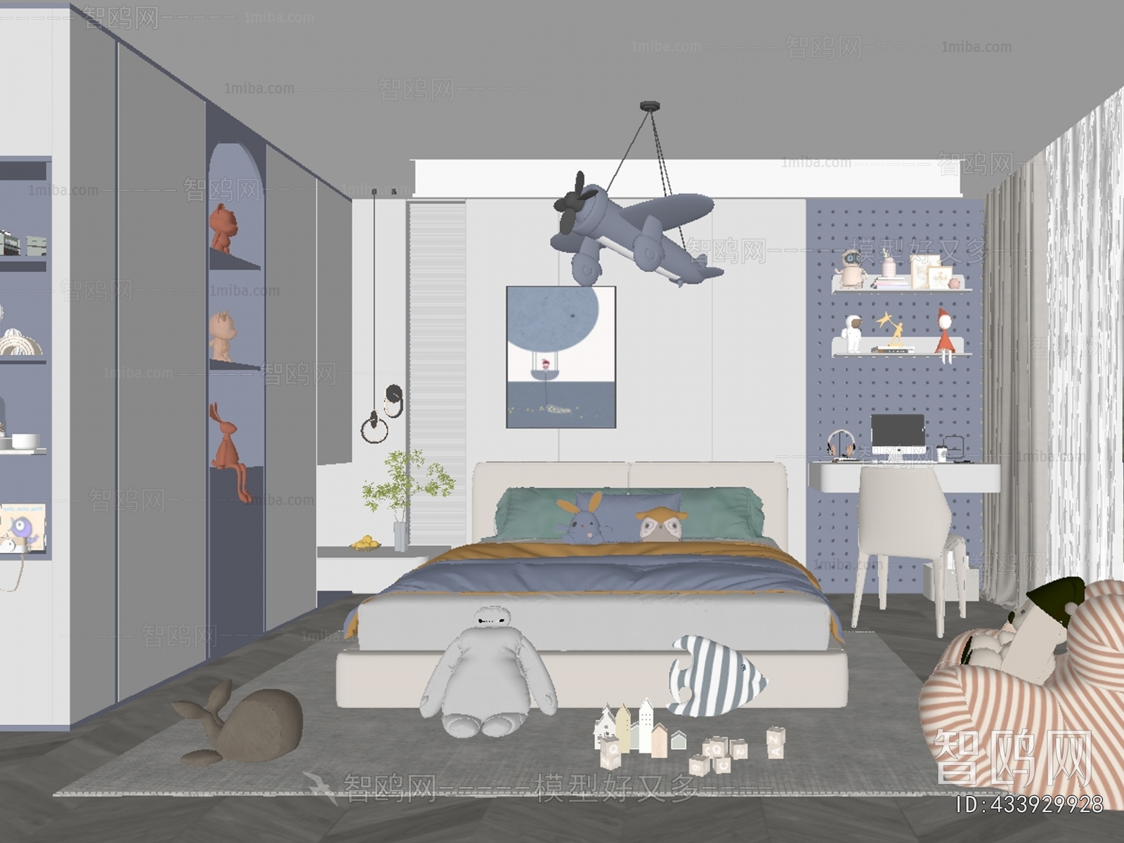 Modern Boy's Room And Son's Room