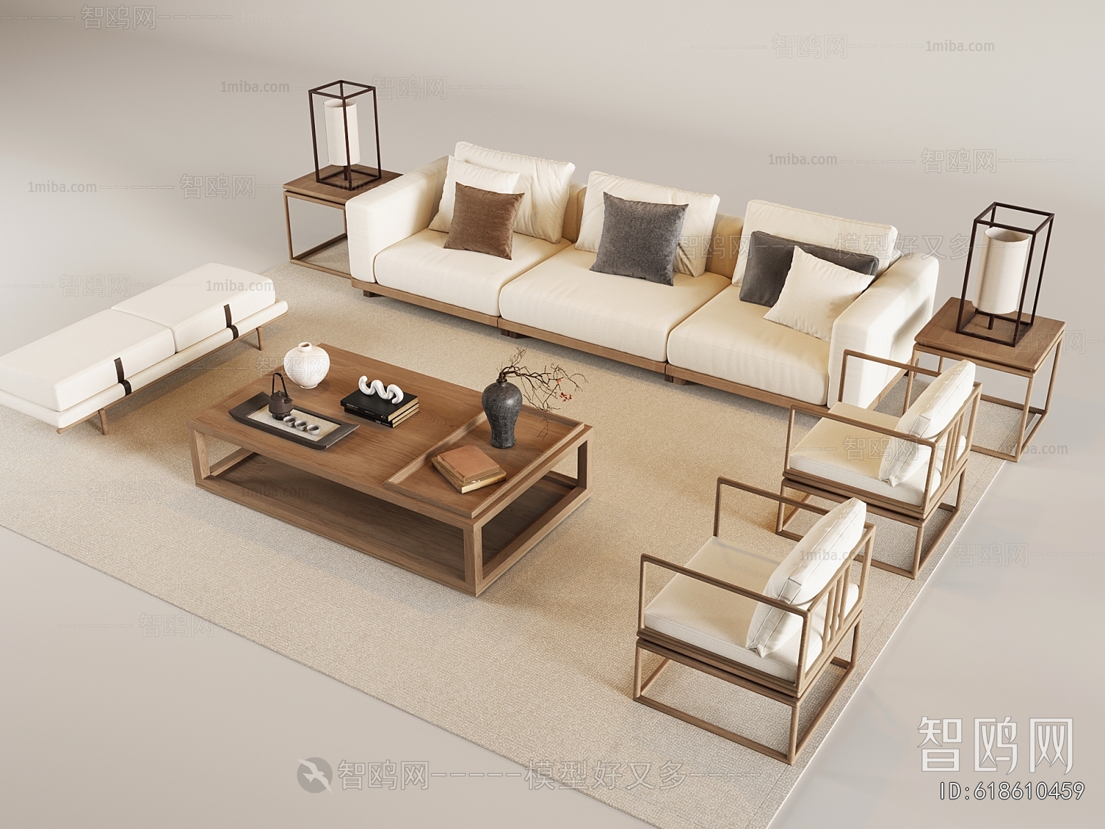 New Chinese Style Sofa Combination