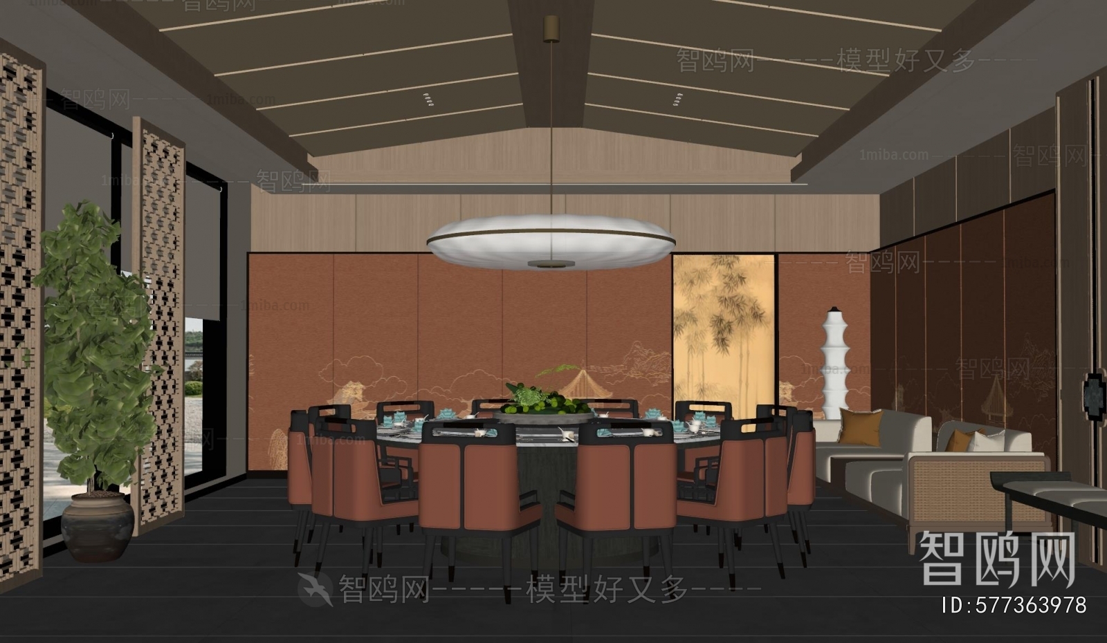 新中式餐厅包厢