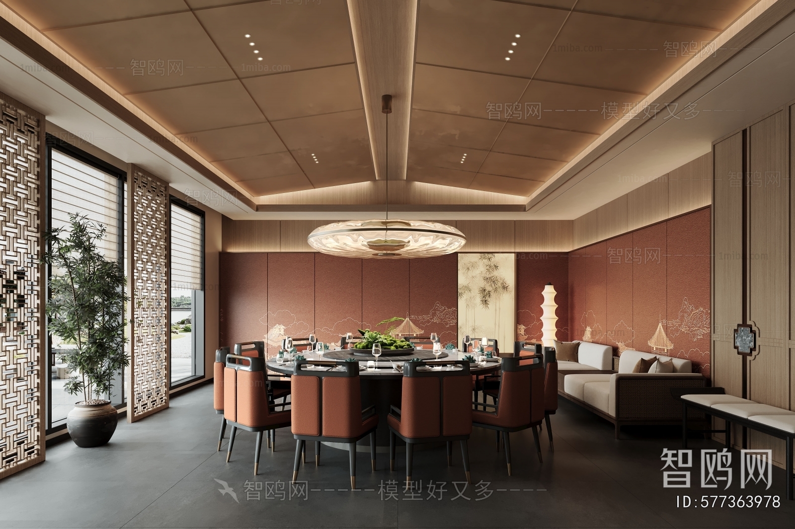 新中式餐厅包厢