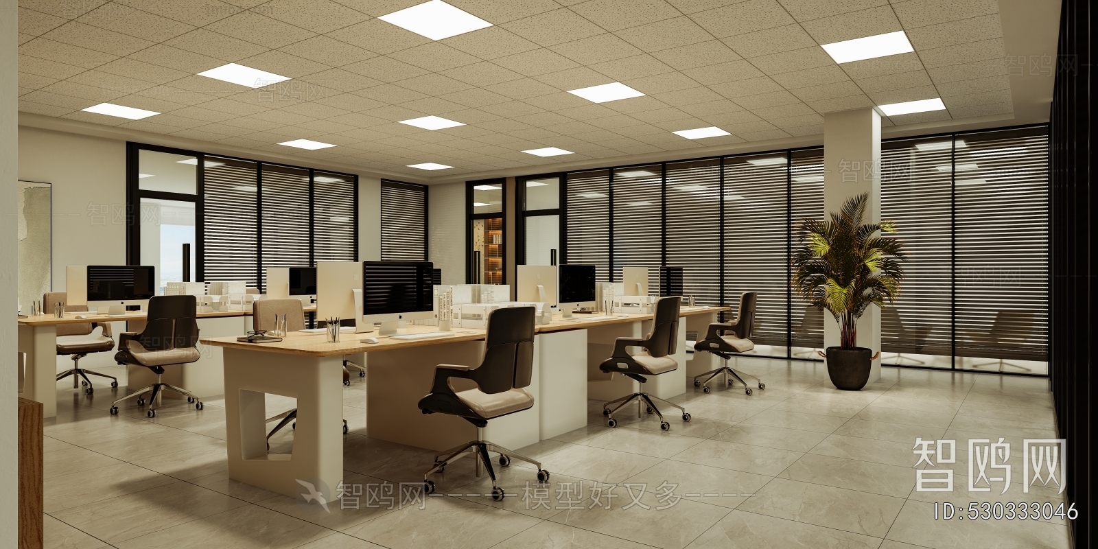 New Chinese Style Staff Area