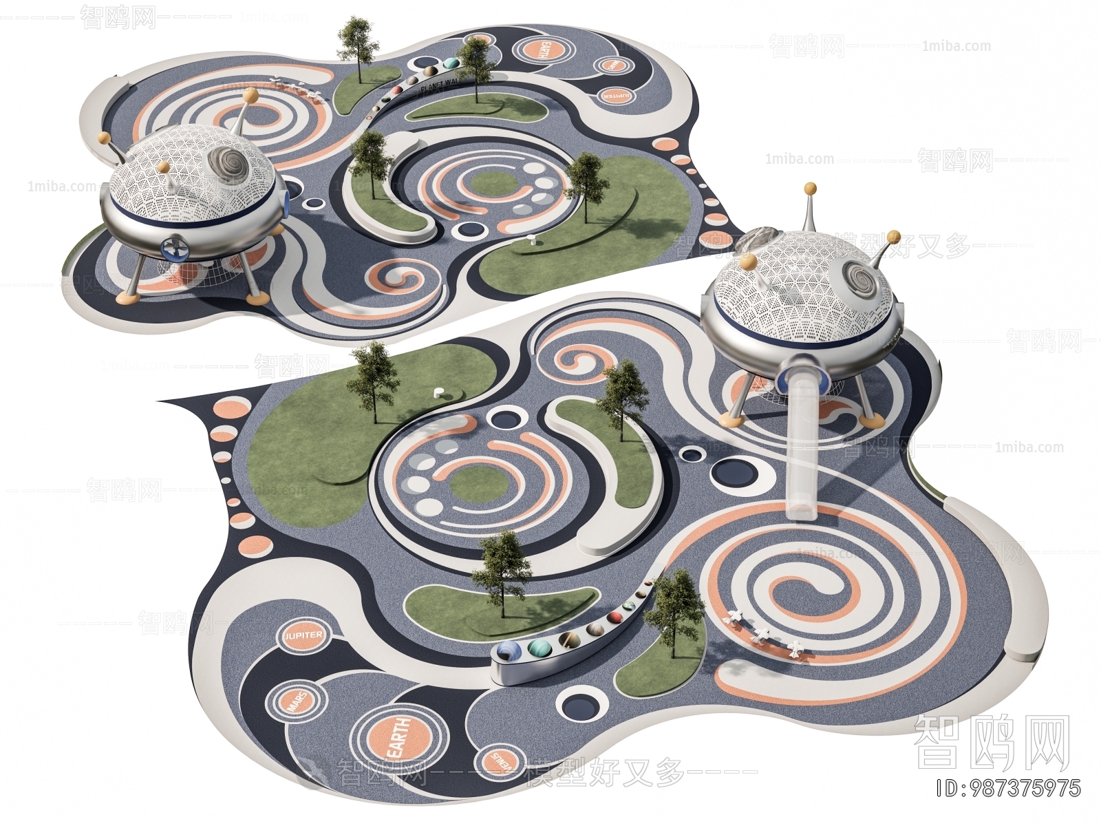 Modern Park Landscape