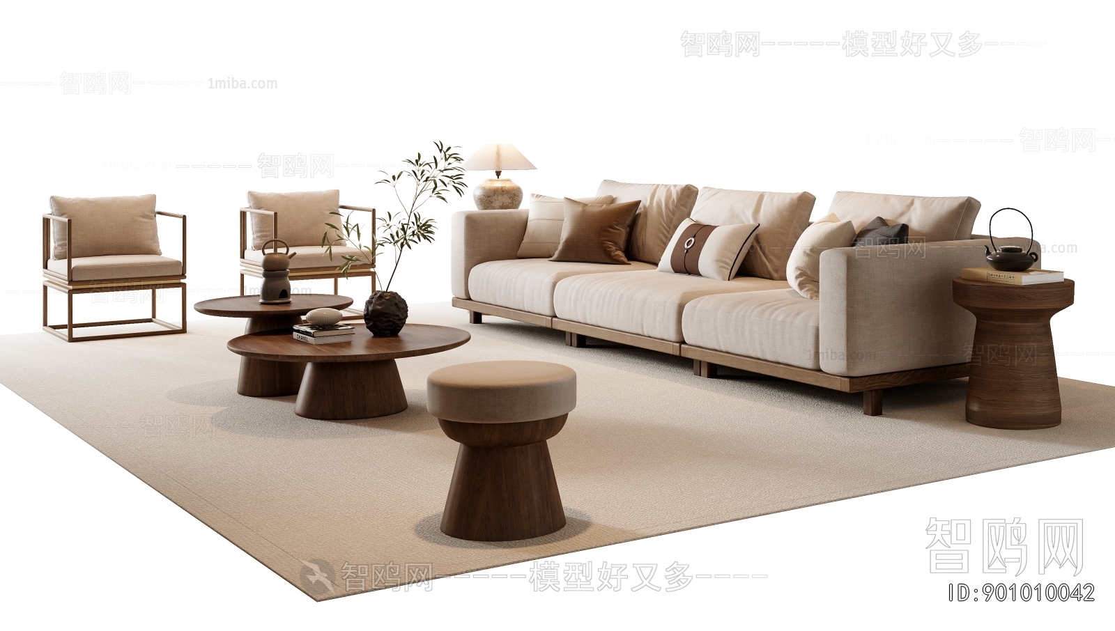 New Chinese Style Sofa Combination