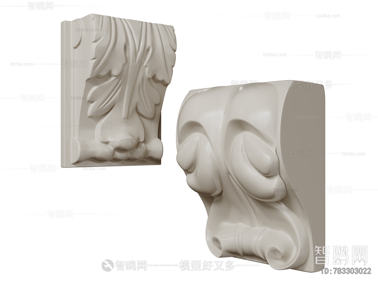 法式雕花柱头组合