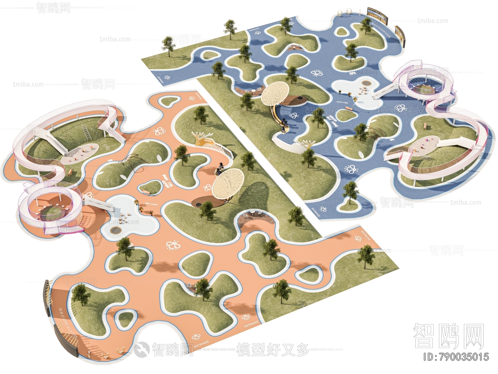 现代景观公园 儿童游乐场地