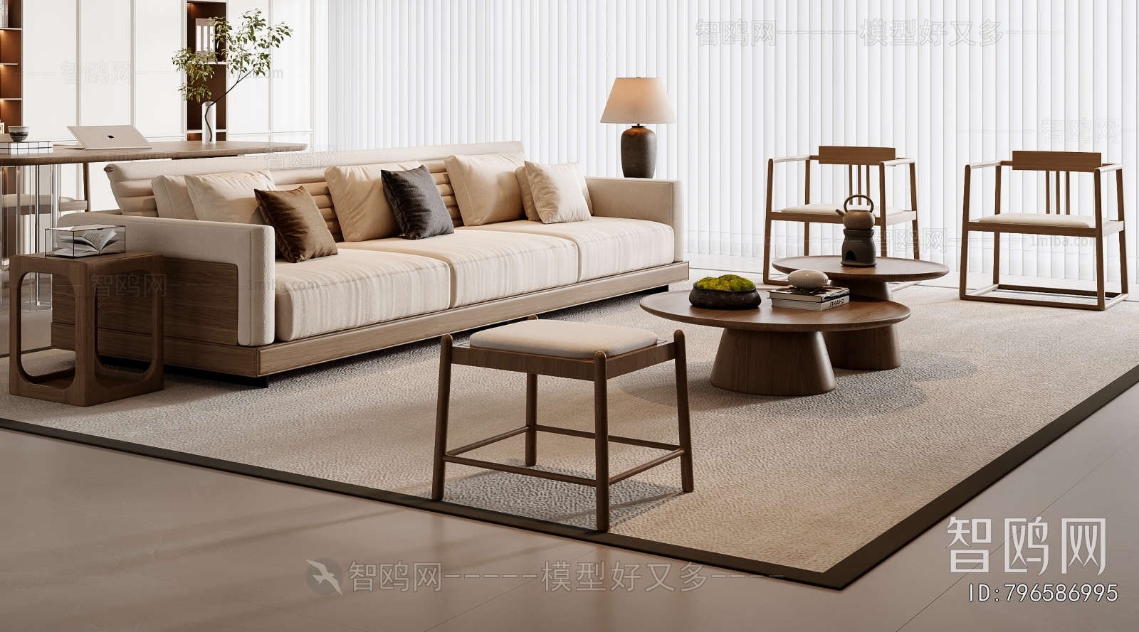 New Chinese Style Sofa Combination