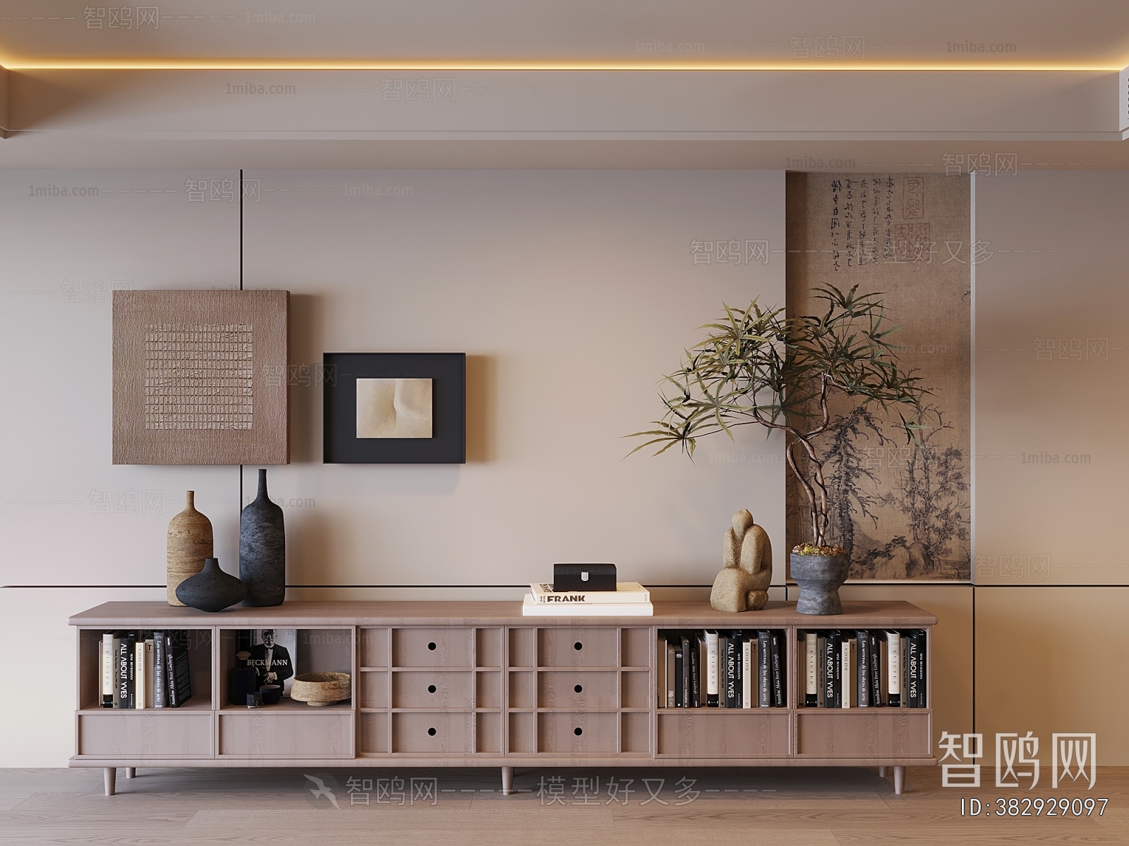 New Chinese Style Side Cabinet