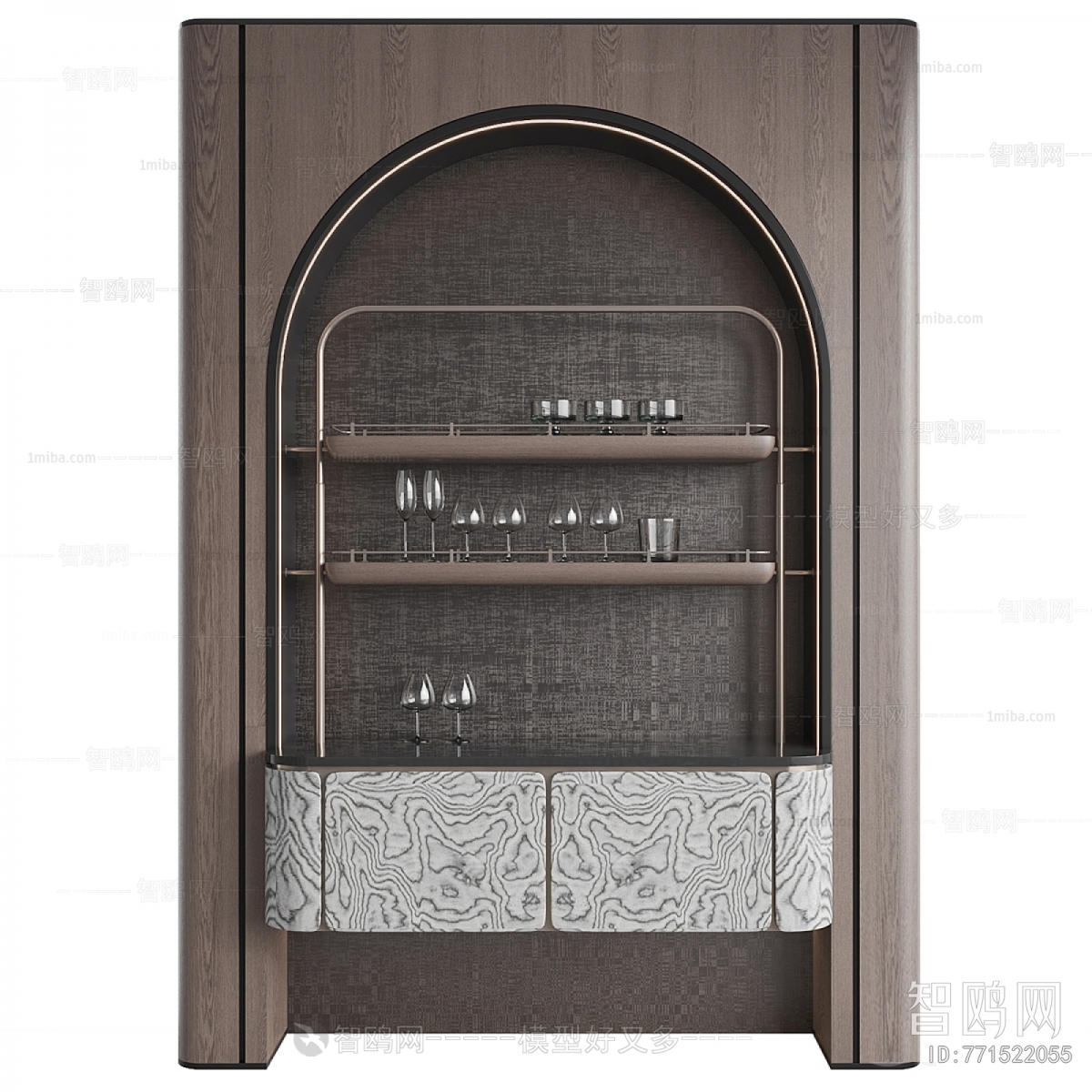 French Style Wine Cabinet