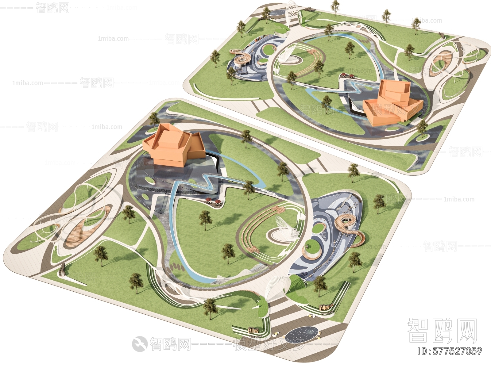 Modern Park Landscape