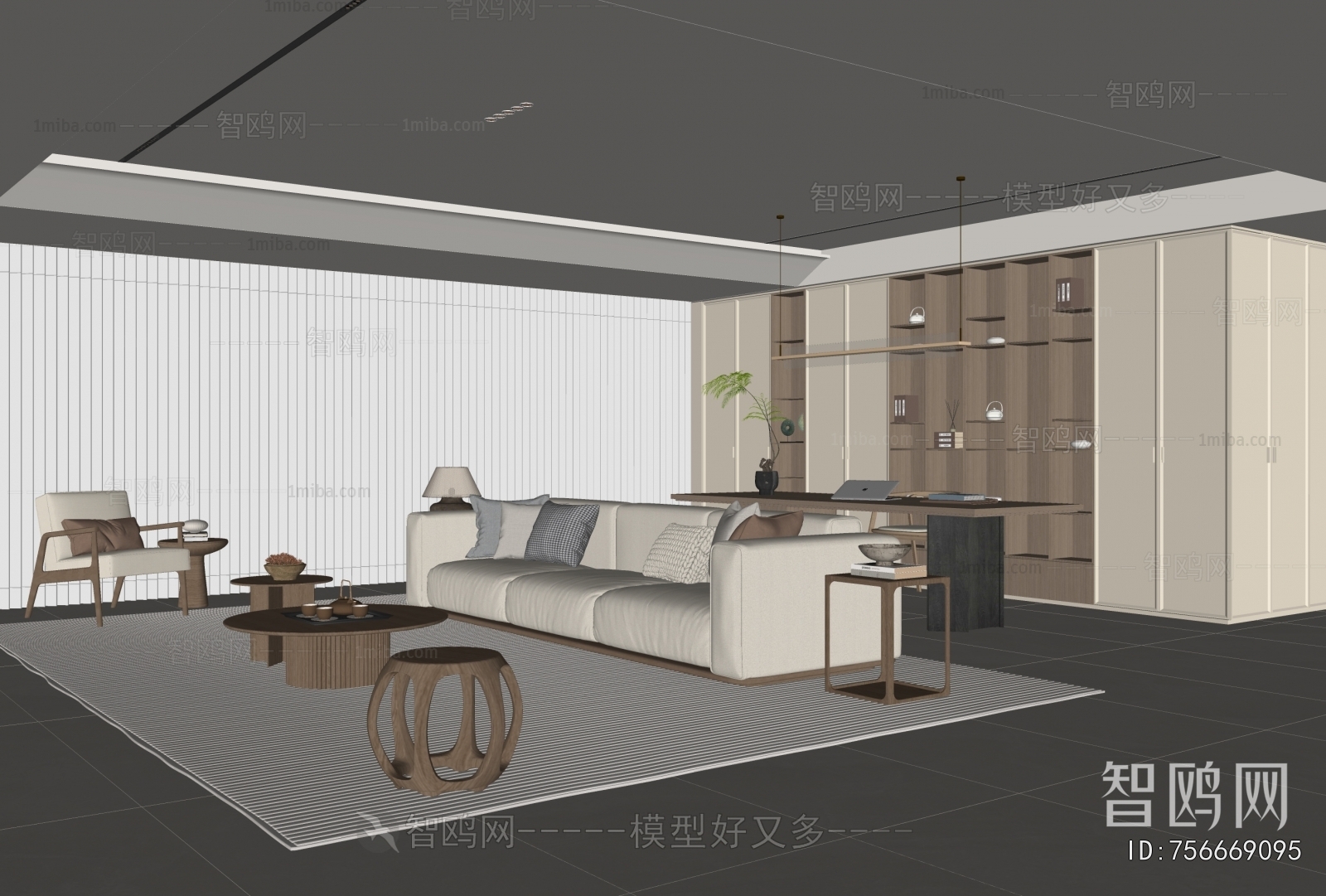 New Chinese Style A Living Room