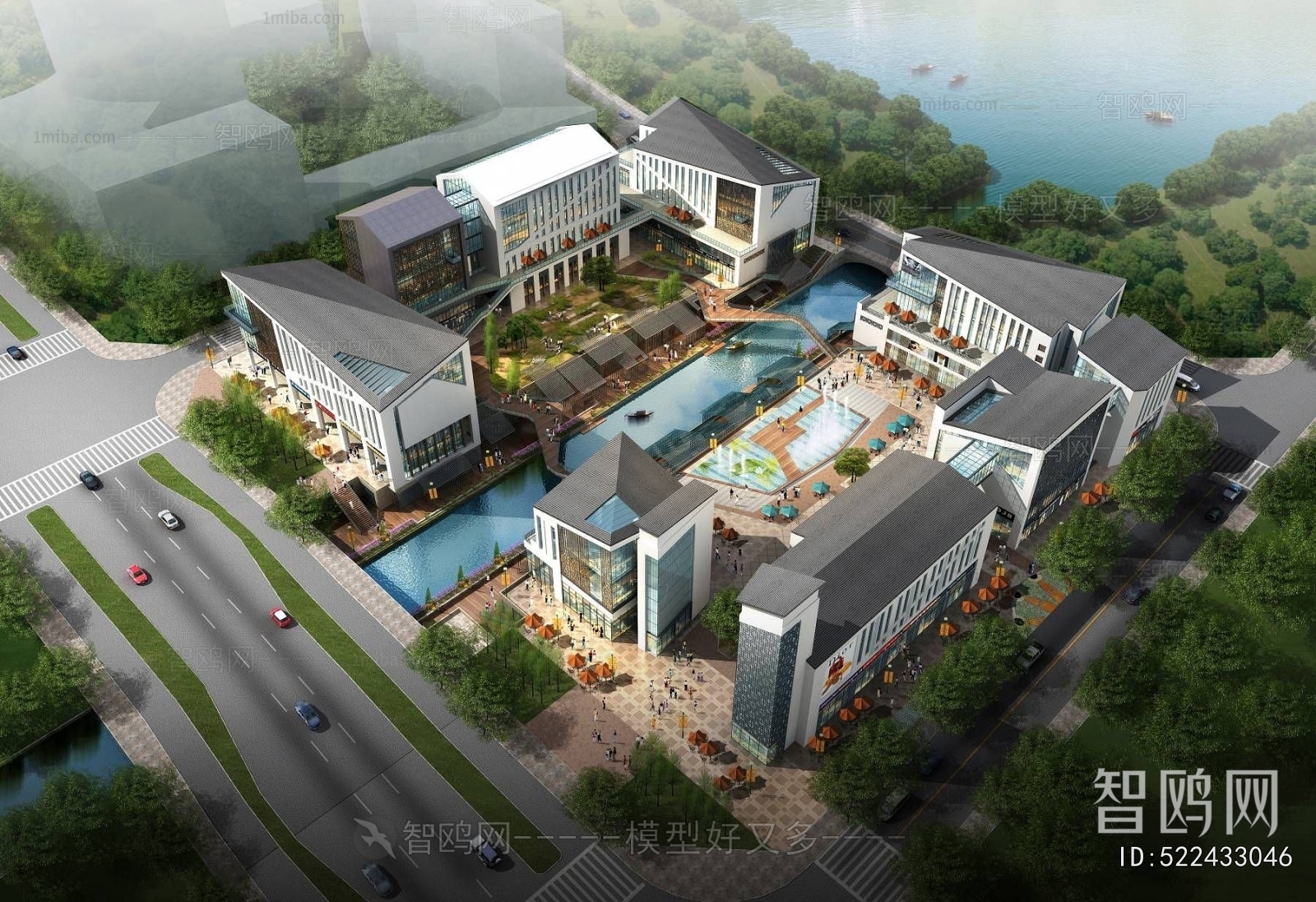 Modern Architectural Bird's-eye View Planning