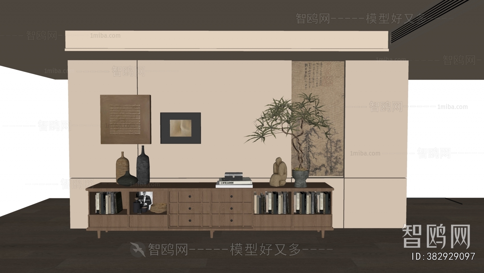 New Chinese Style Side Cabinet