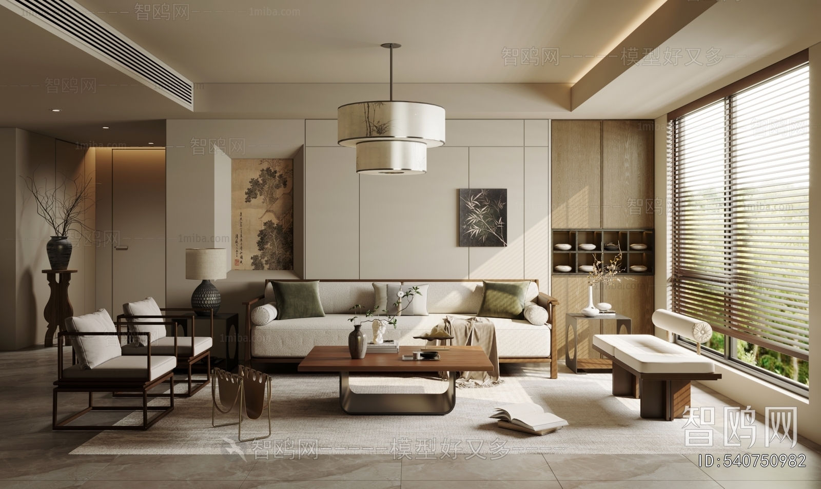 New Chinese Style A Living Room