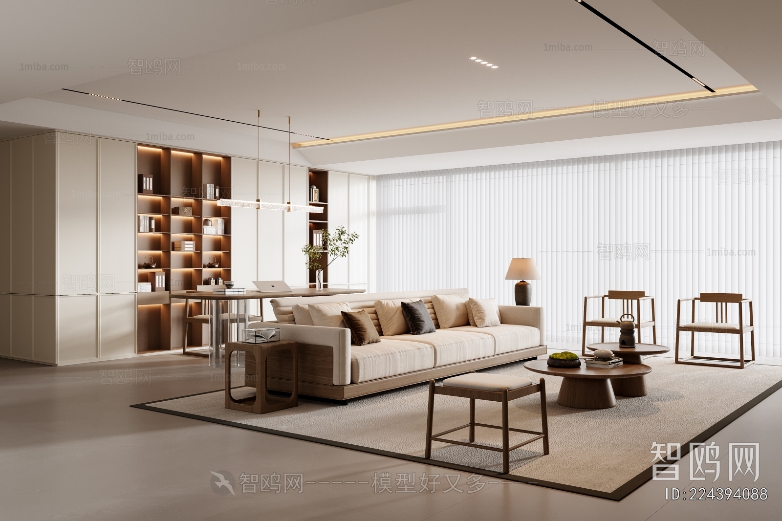 New Chinese Style A Living Room