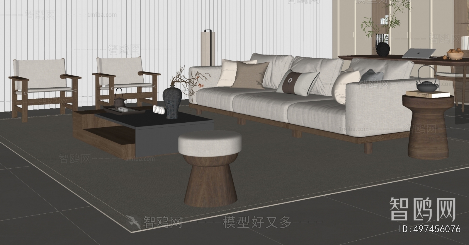 New Chinese Style Sofa Combination