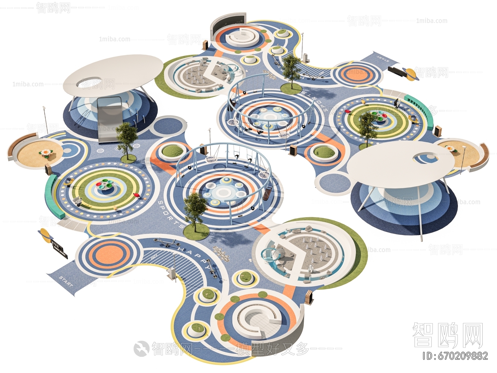 Modern Park Landscape