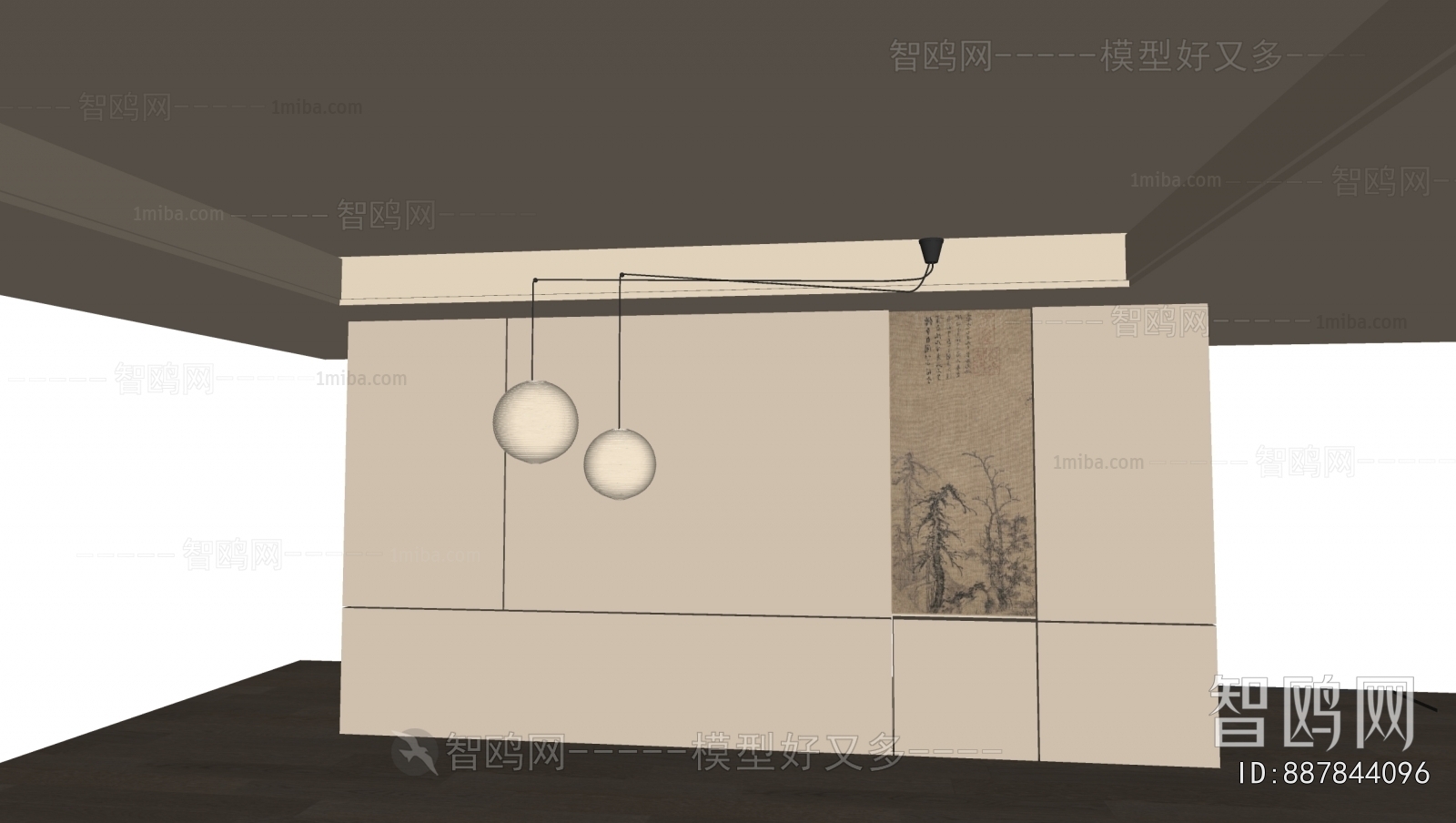 New Chinese Style TV Wall