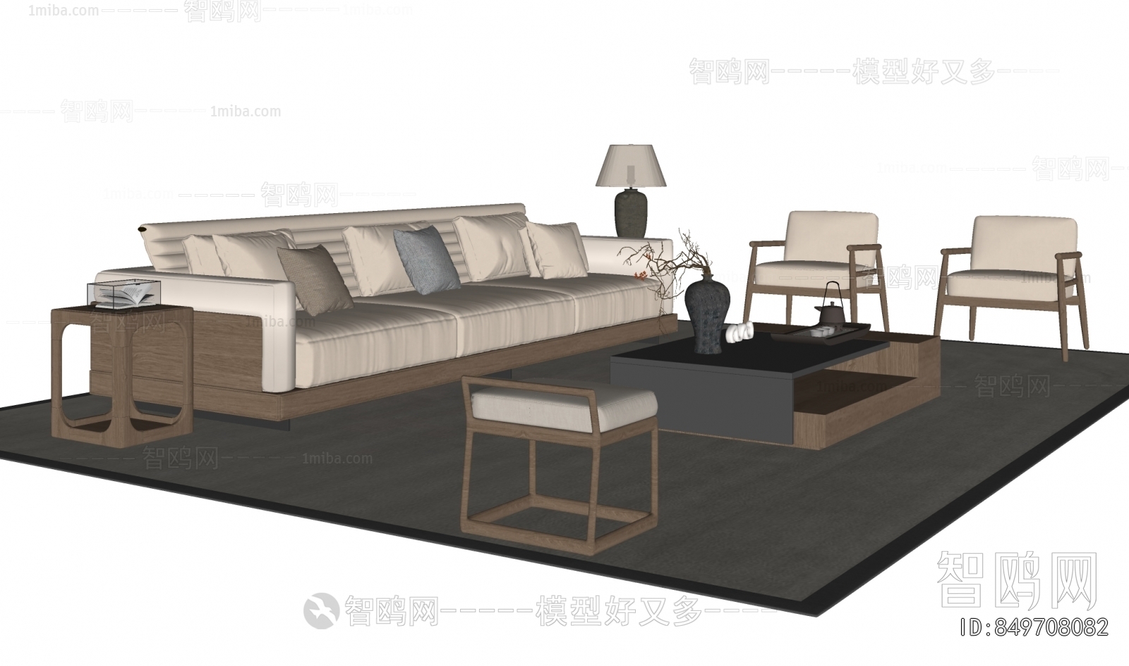 New Chinese Style Sofa Combination