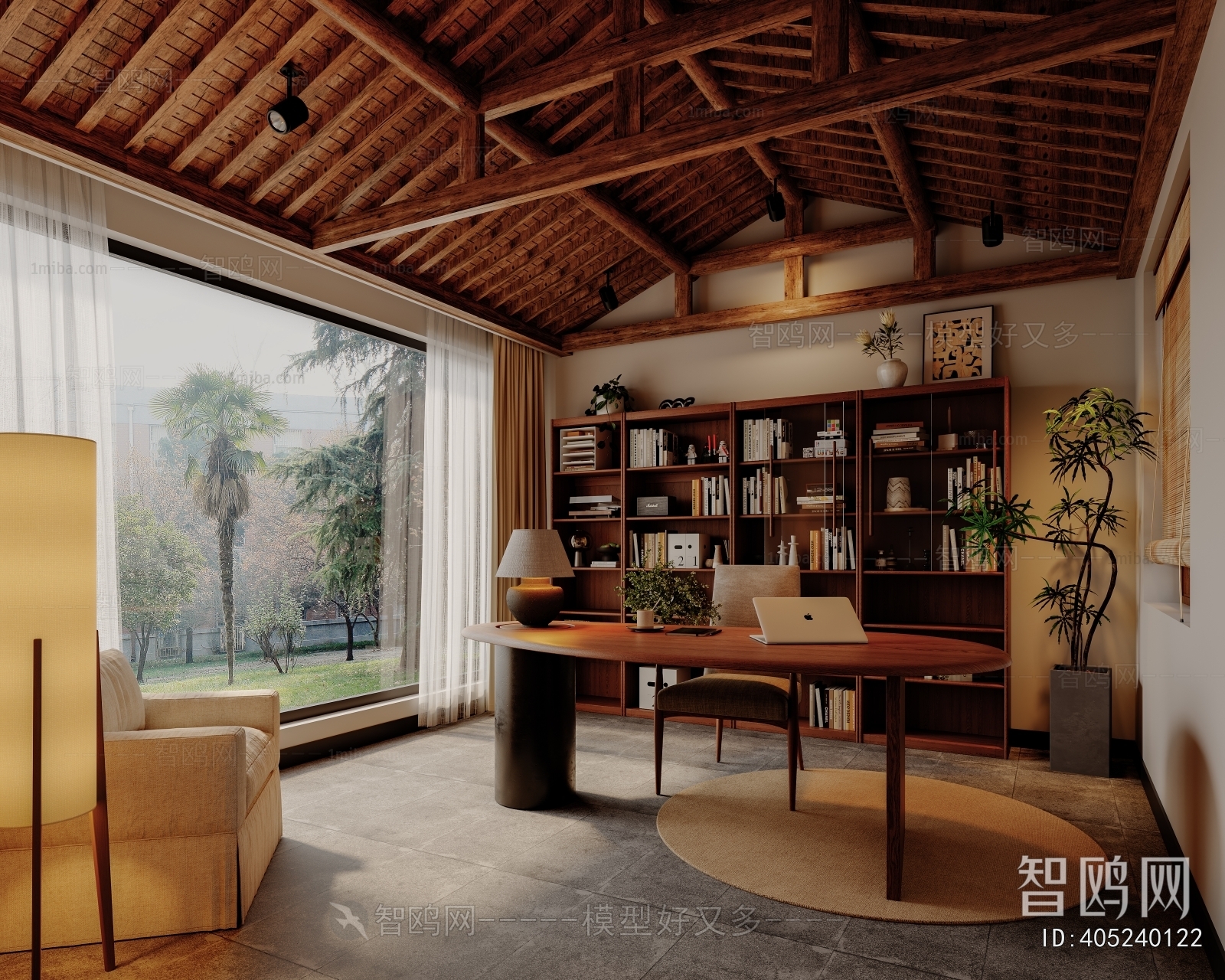 Wabi-sabi Style Study Space